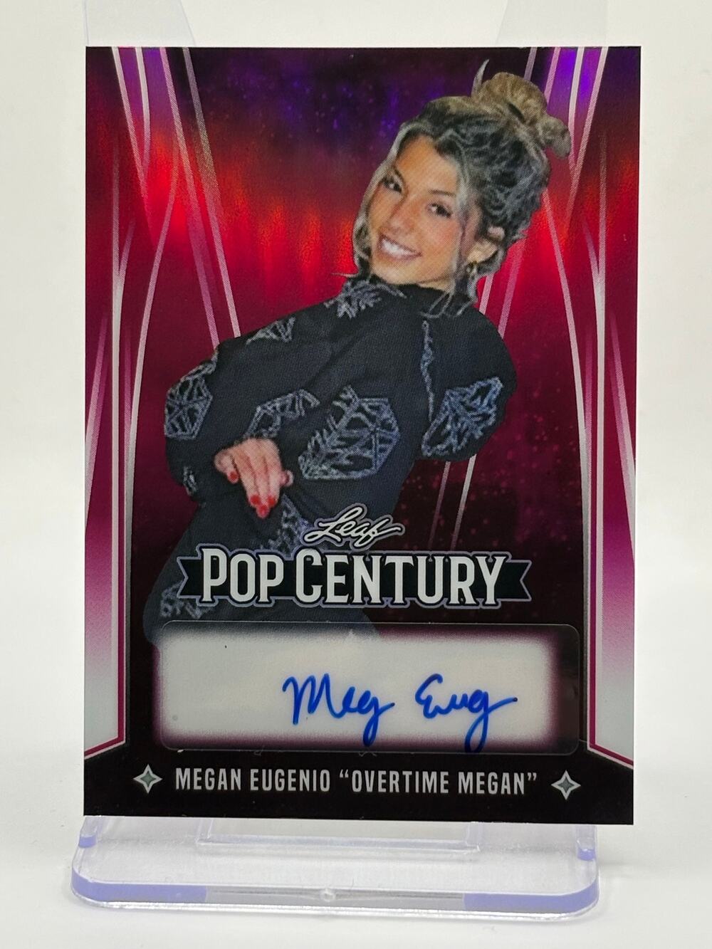 2025 Leaf Pop Century Megan Eugenio Overtime Megan Prismatic Pink Auto 14/15 SP